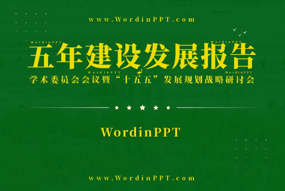 学术委员会会议暨“十五五”发展规划战略研讨会 - 五年建设发展工作报告PPT润色设计